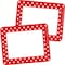 Barker Creek Red & White Dots Name Tags/Self-Adhesive Labels, 90/Set, PK90 3744 - alternate 1